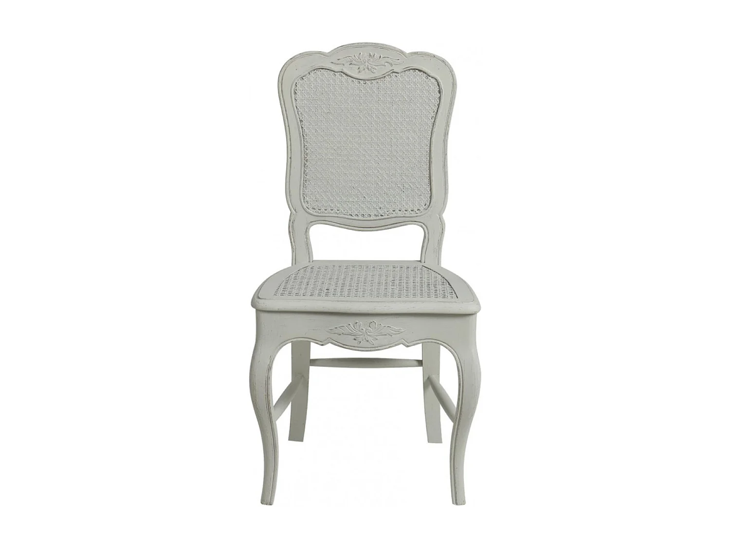 Lot de 2 chaises canné jeanne Bois Blanc - Château Interior's