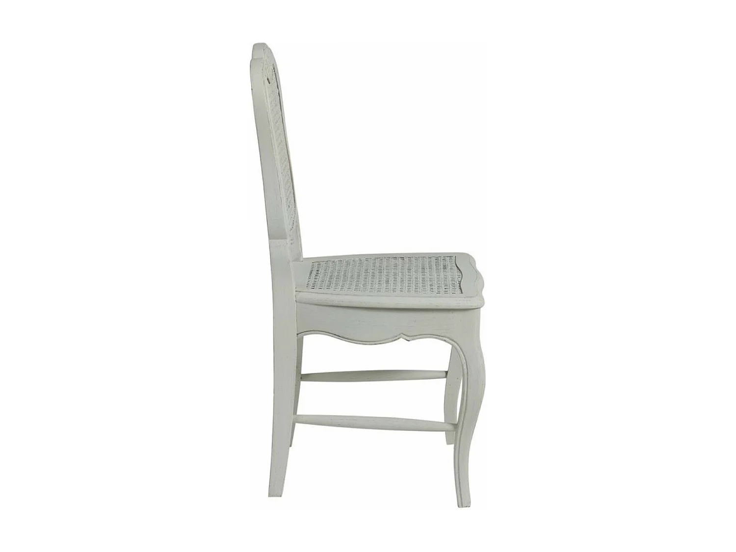 Lot de 2 chaises canné jeanne Bois Blanc - Château Interior's