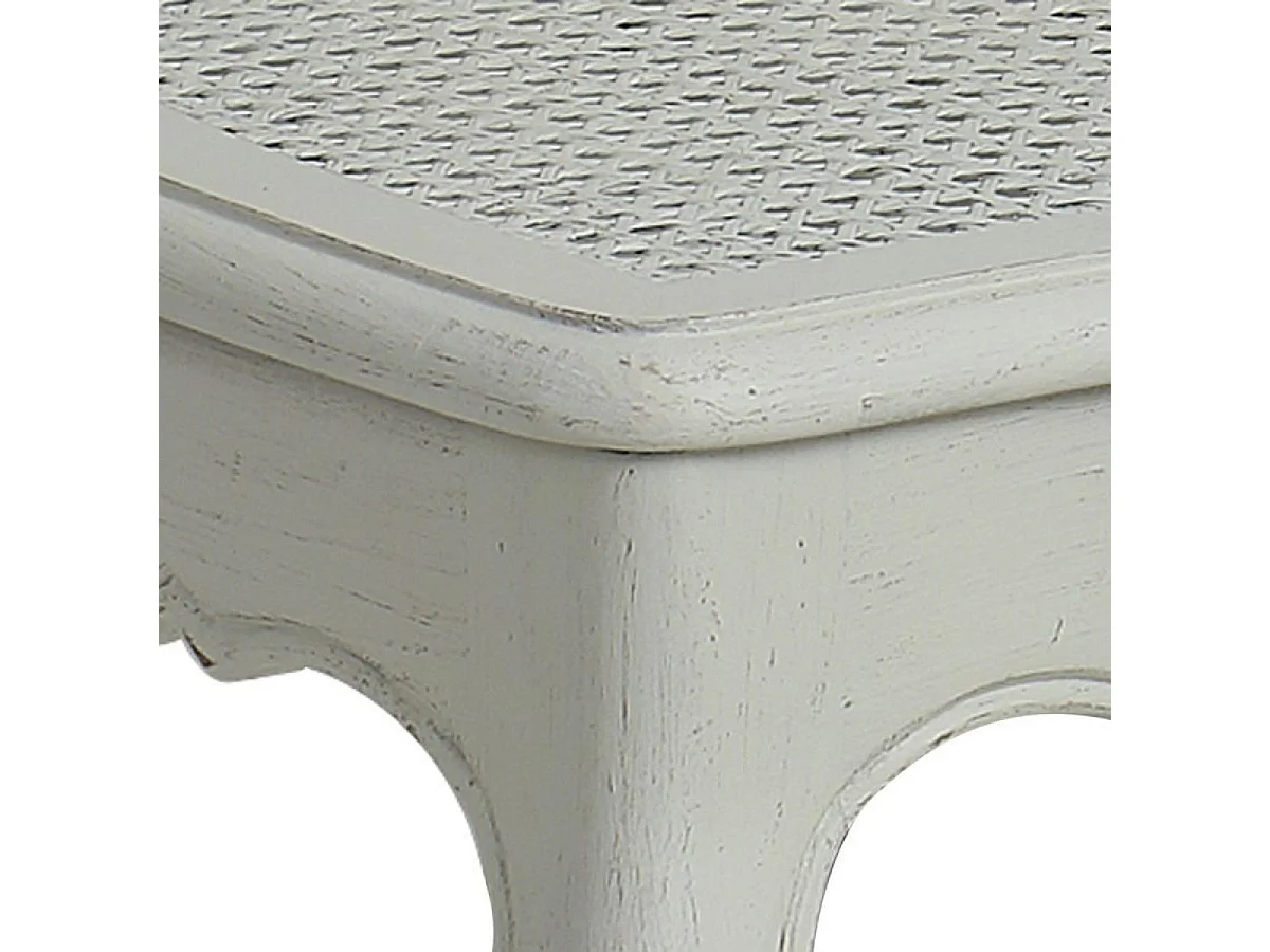 Lot de 2 chaises canné jeanne Bois Blanc - Château Interior's