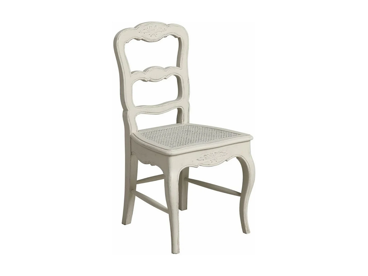 Lot de 2 chaises cannée louise Bois Blanc - Château Interior's