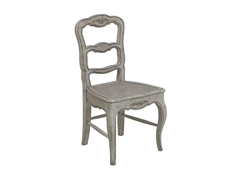 Lot de 2 chaises cannée louise Bois Gris - Château Interior's