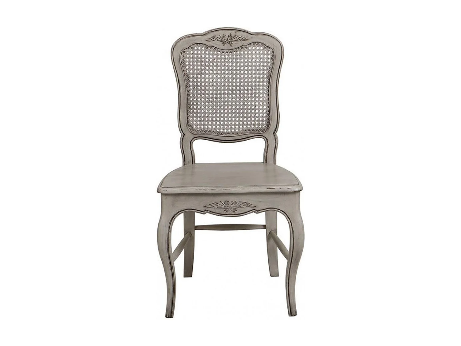 Lot de 2 chaises canné Bois Gris - Château Interior's