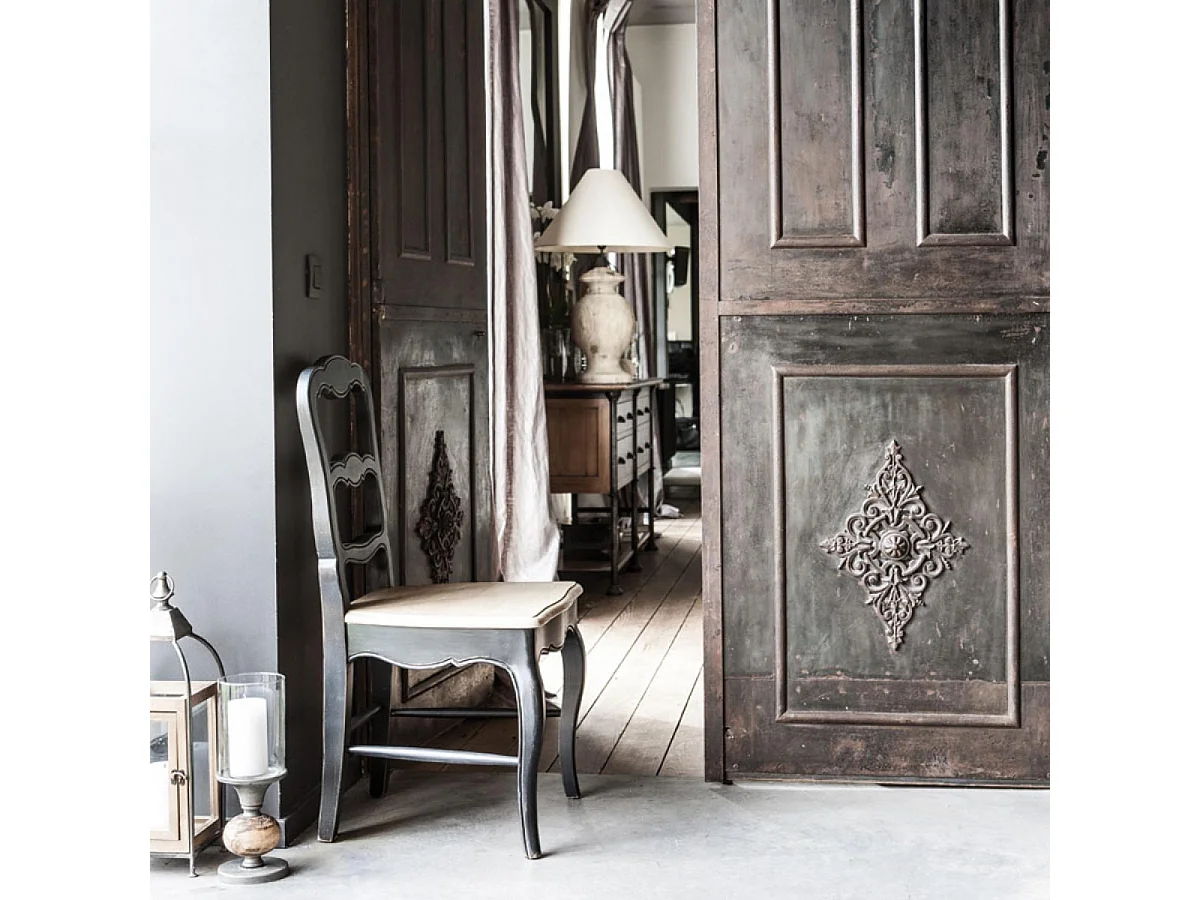 Lot de 2 chaises louise Bois Noir - Manoir Interior's