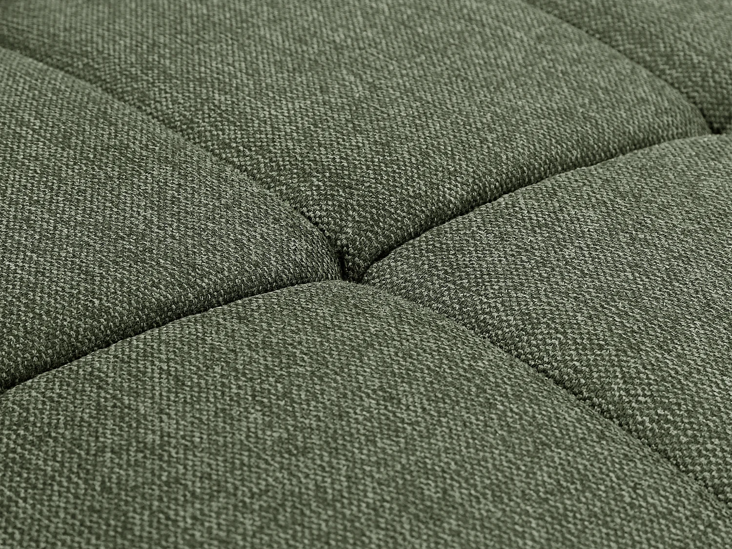Canapé 3 places avec assise coulissante électrique en tissu texturé vert NELOSA