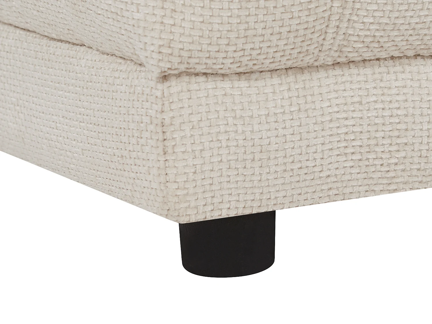 Canapé d'angle droit relax électrique en tissu texturé beige DOREA de Pascal Morabito