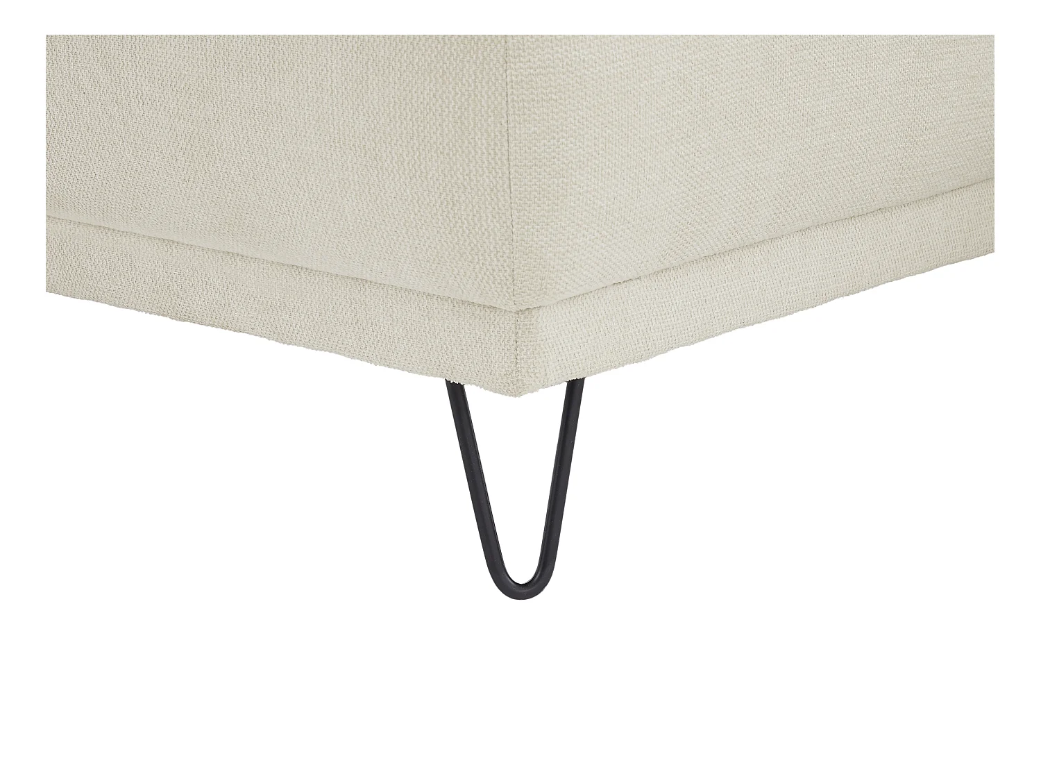 Canapé d'angle gauche en tissu texturé beige dossier avance-recule DURIMA