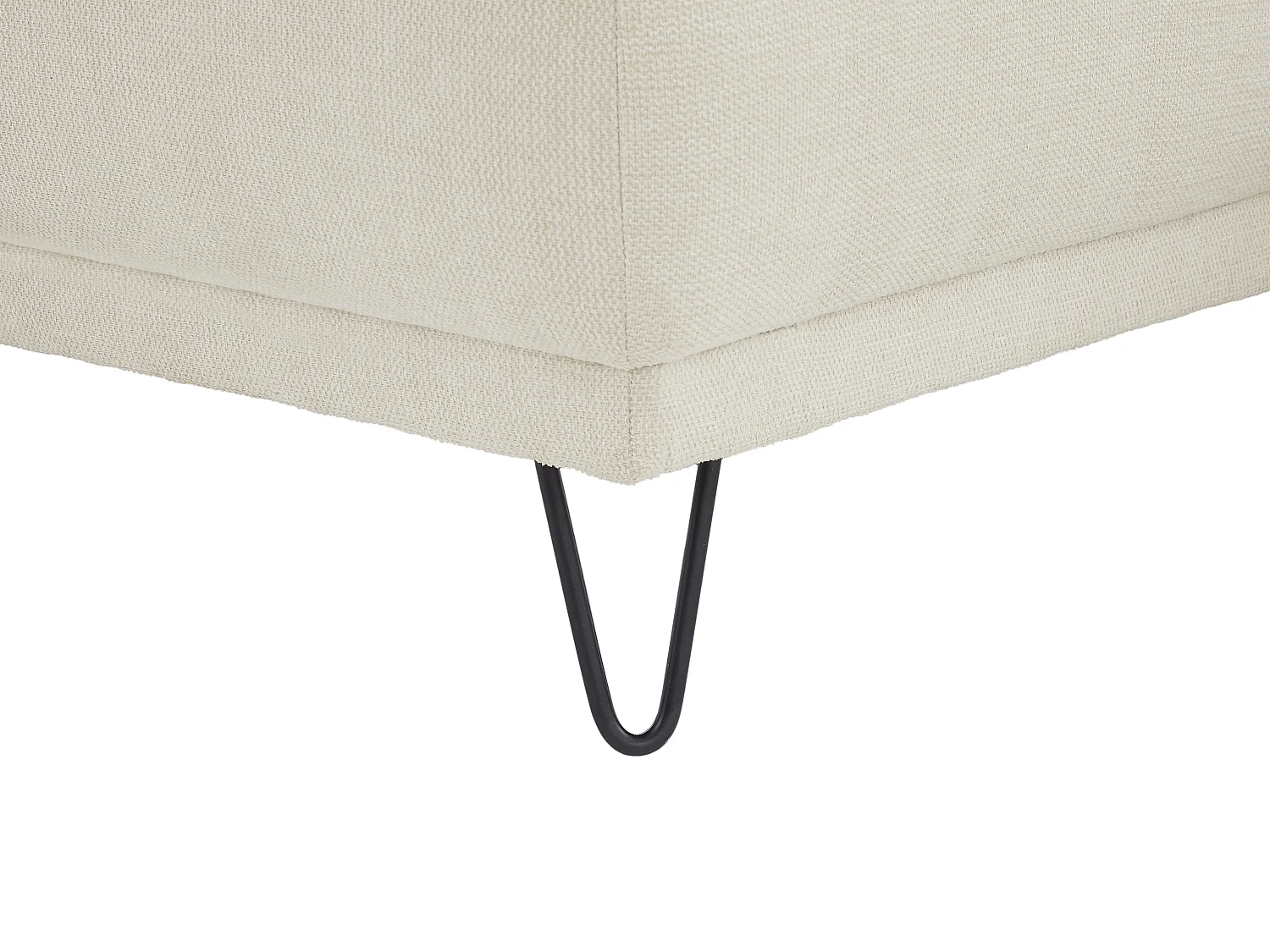 Canapé d'angle gauche en tissu texturé beige dossier avance-recule DURIMA