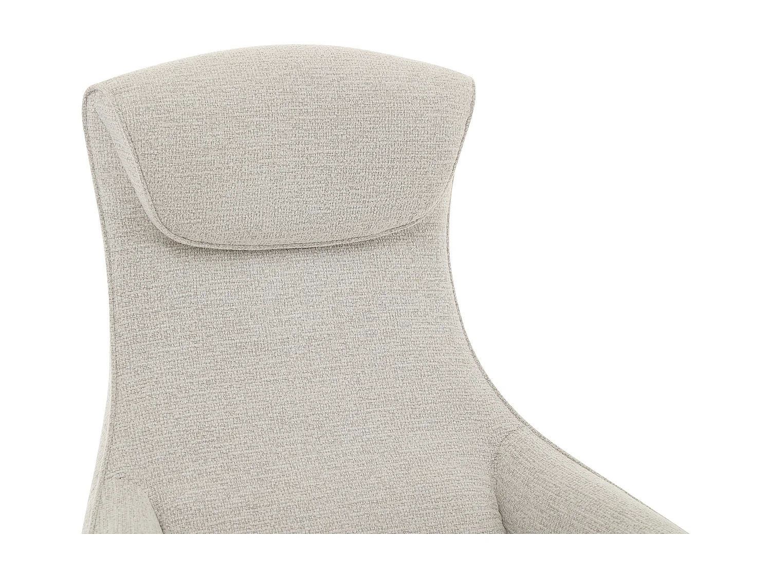 Elektrisk lænestol i beige textureret stof TASEMO