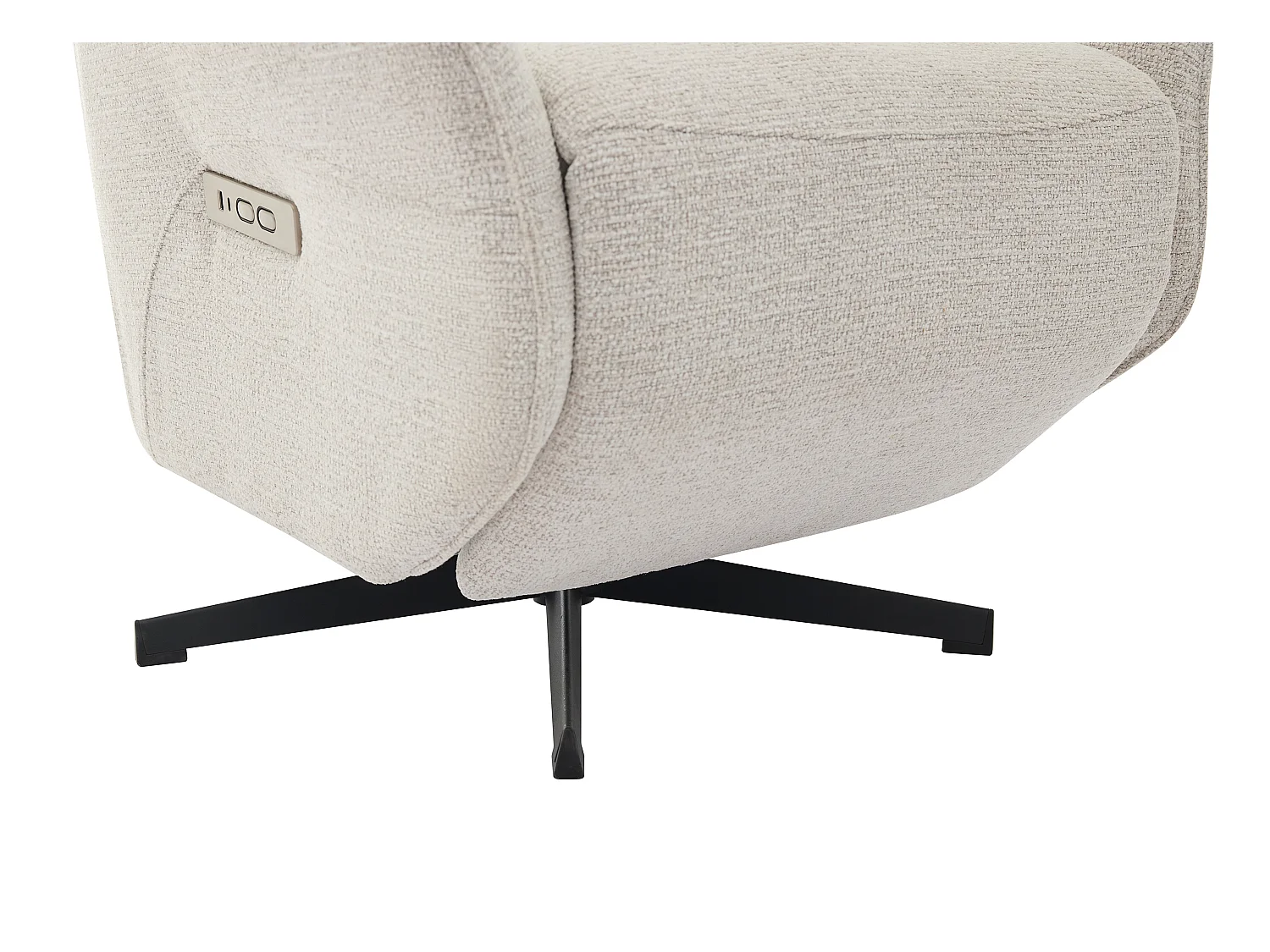 Elektrisk lænestol i beige textureret stof TASEMO