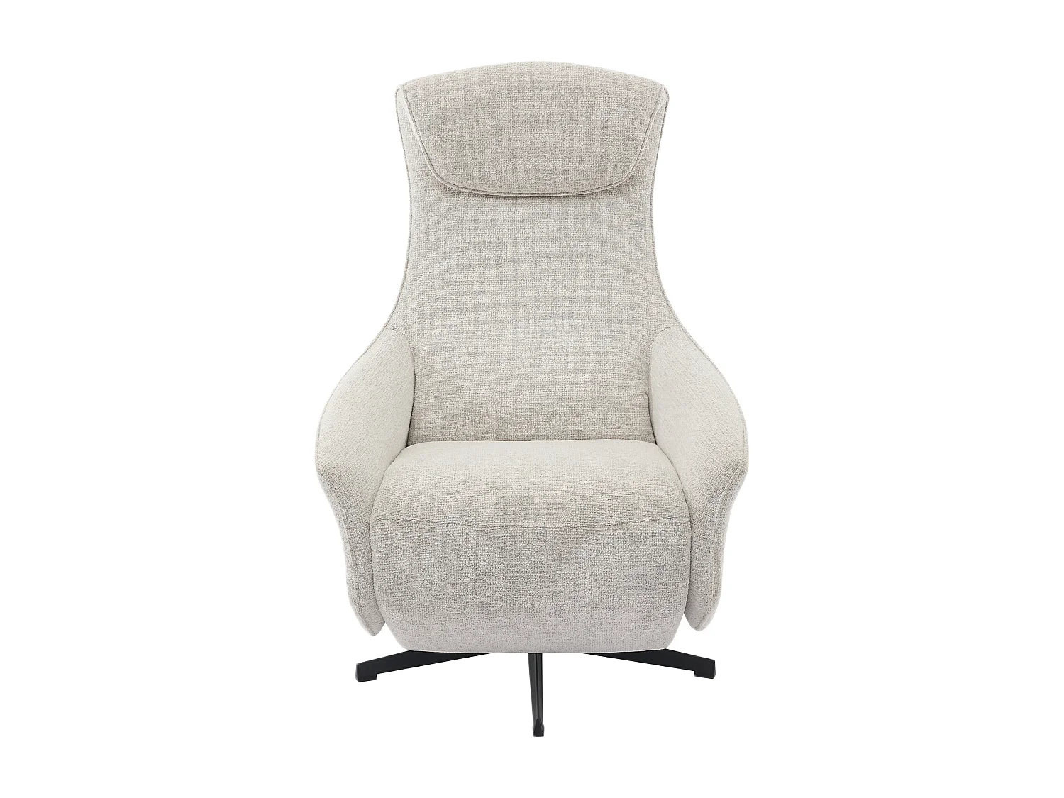 Elektrisk lænestol i beige textureret stof TASEMO