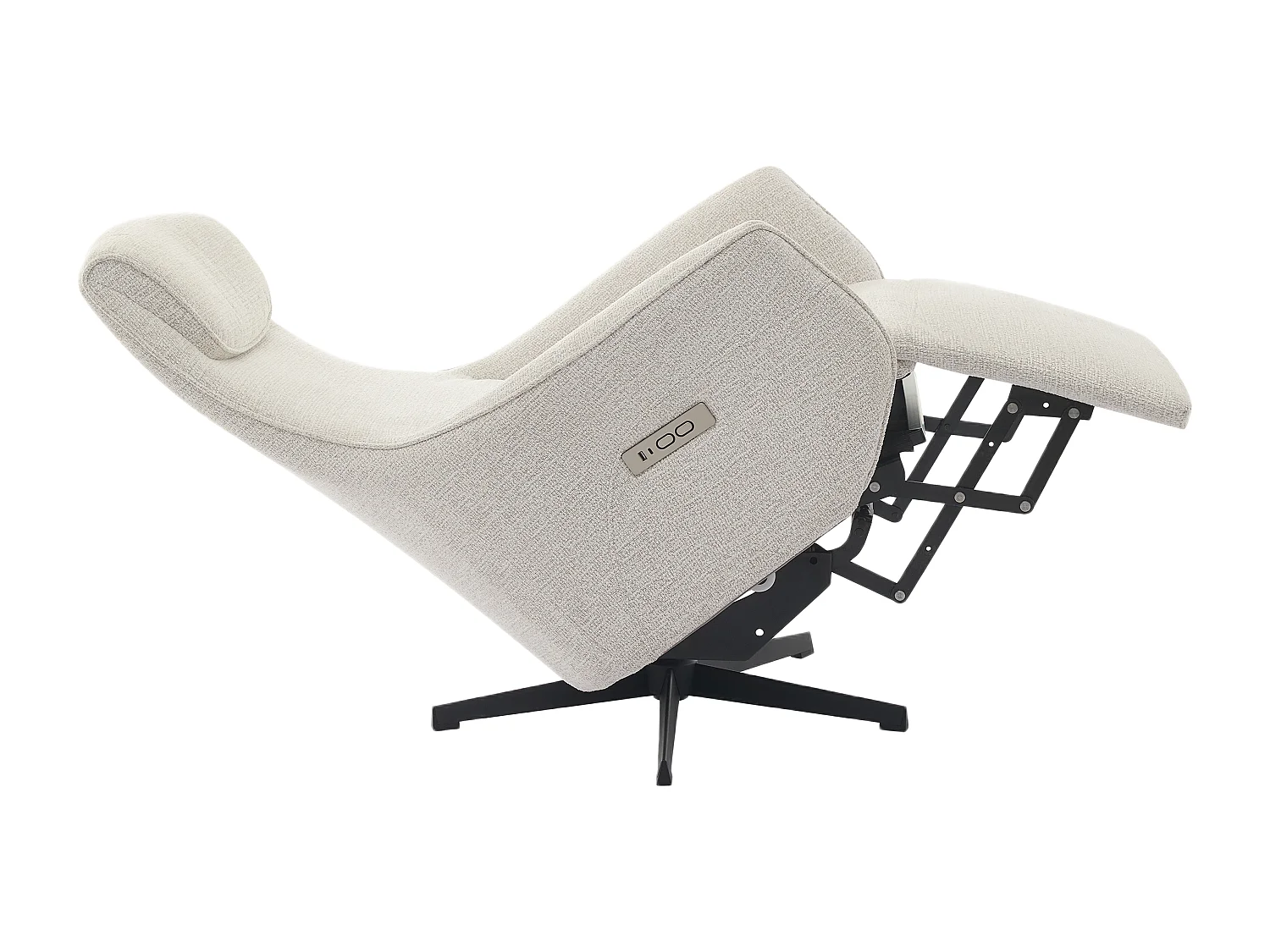 Elektrisk hvilestol i beige teksturert stoff TASEMO