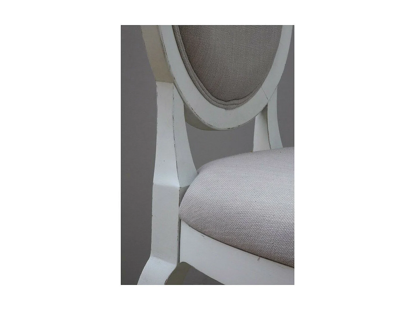 Lot de 2 chaises médaillon Bois Blanc - Provence Interior's
