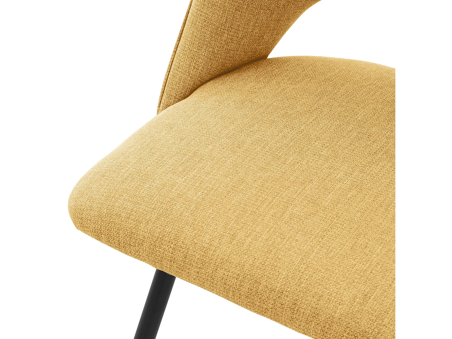 ML-Design Set di 4 sedie da pranzo giallo senape, seduta in poliestere