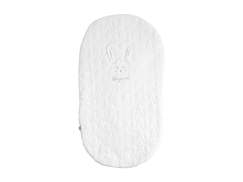 Couvre lit ovale pour berceau en coton GALOPIN - Sauthon Original