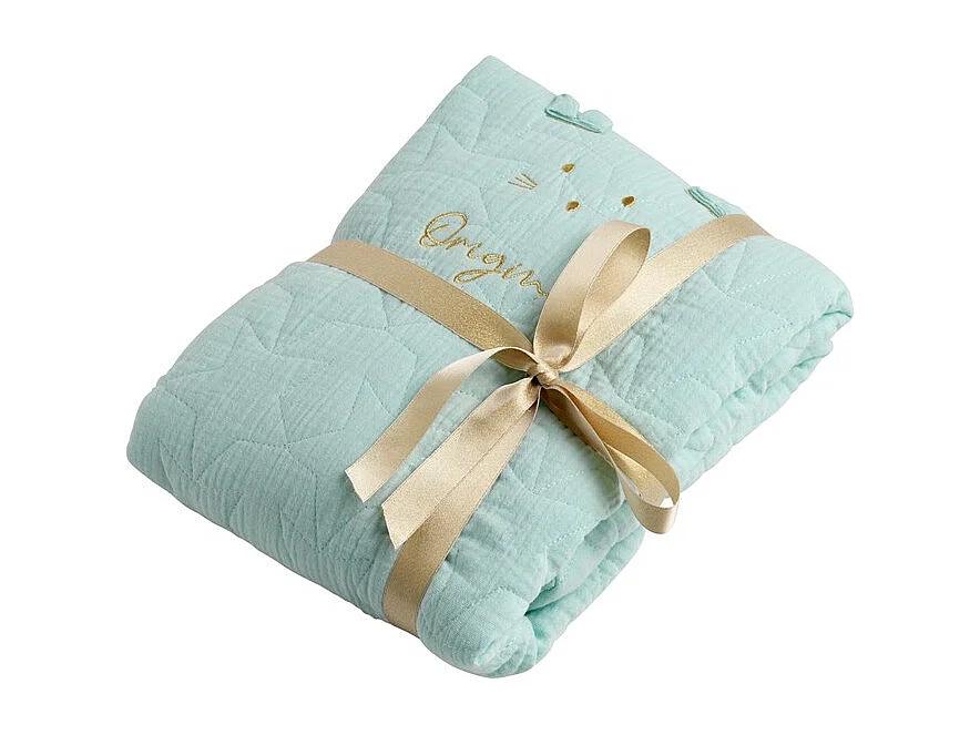 Couvre lit ovale pour berceau en coton GALOPIN - Sauthon Original