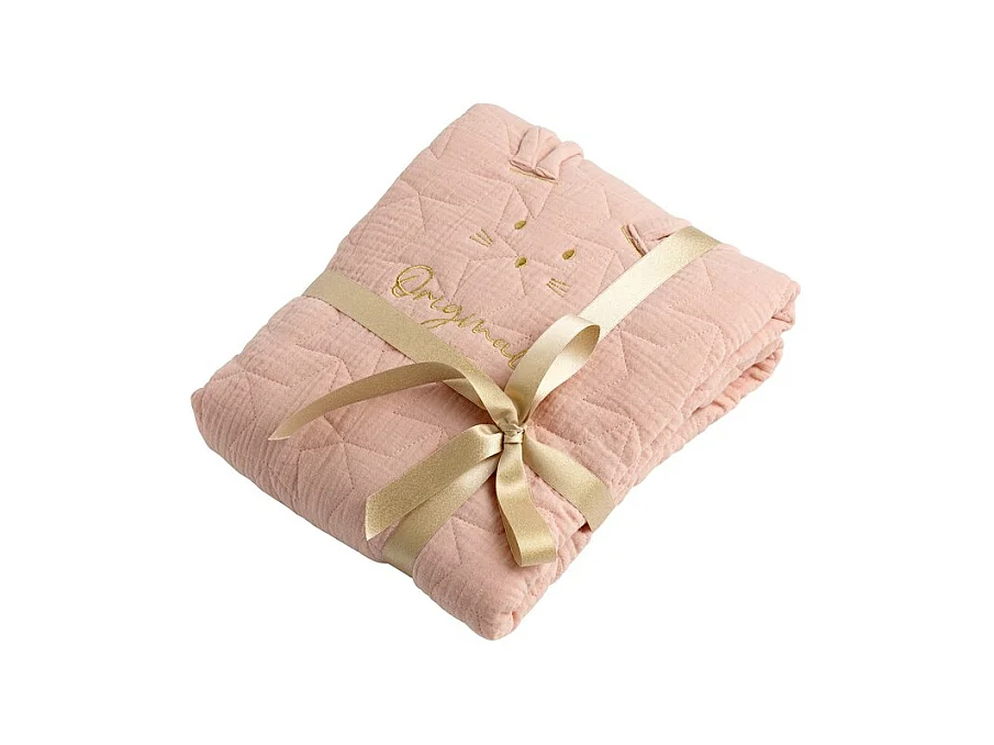 Couvre lit ovale pour berceau en coton GALOPIN - Sauthon Original