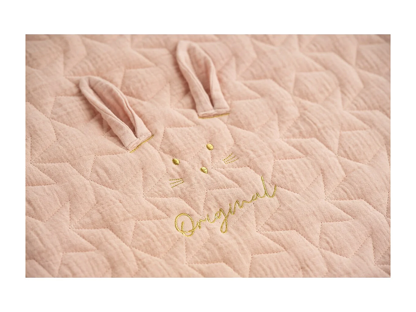 Couvre lit ovale pour berceau en coton GALOPIN - Sauthon Original