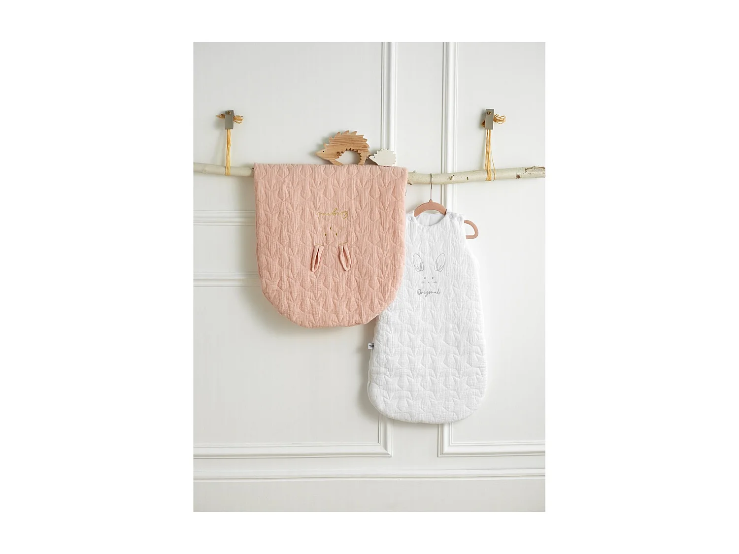 Couvre lit ovale pour berceau en coton GALOPIN - Sauthon Original