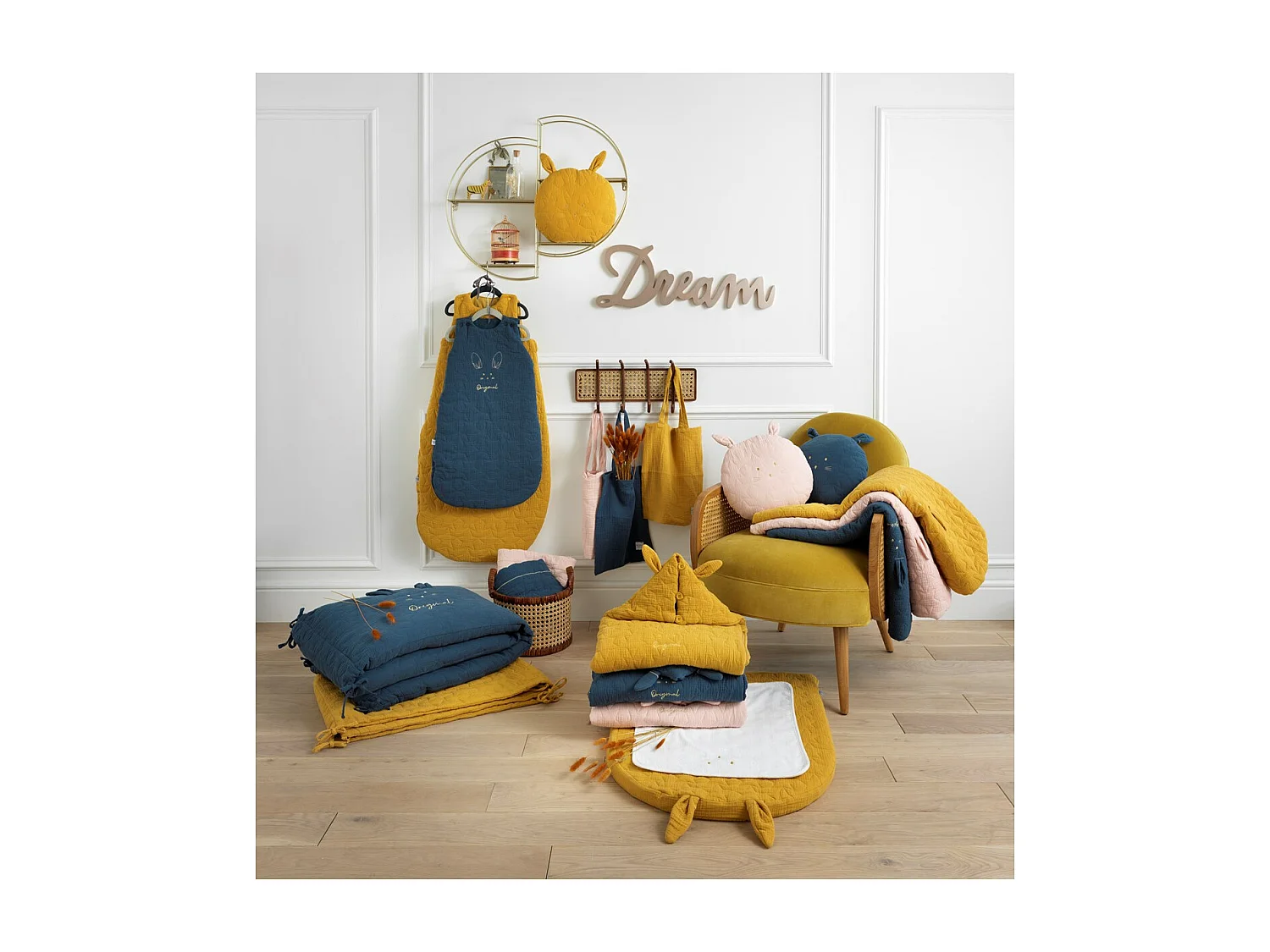 Couvre lit rectangulaire berceau en coton ORIGINAL - Sauthon Original