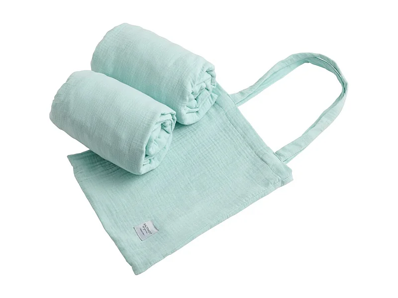 Lot 2 draps housse lit évolutif 140x70cm en coton GALOPIN - Sauthon Original