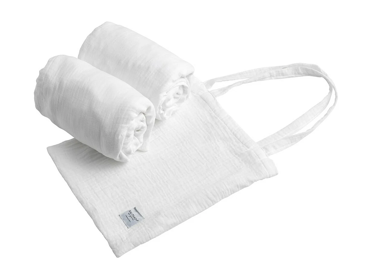 Lot 2 drap housse lit évolutif 70x140cm en coton ORIGINAL - Sauthon Original