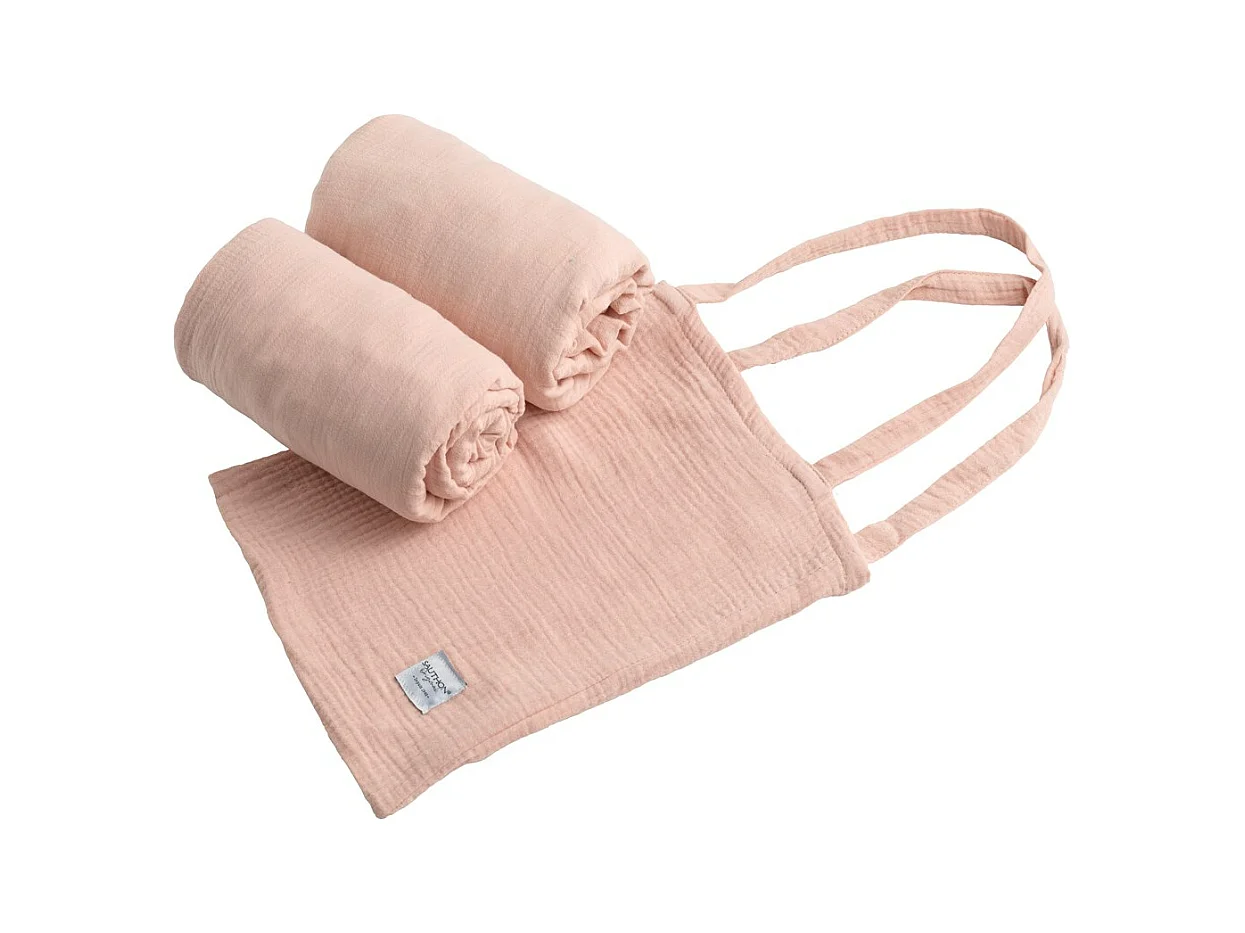 Lot 2 draps housse lit évolutif 140x70cm en coton GALOPIN - Sauthon Original