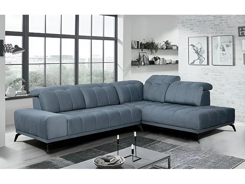 Ecksofa Granada R/Stoffbezug/Grau