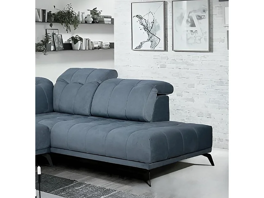 Ecksofa Granada R/Stoffbezug/Grau