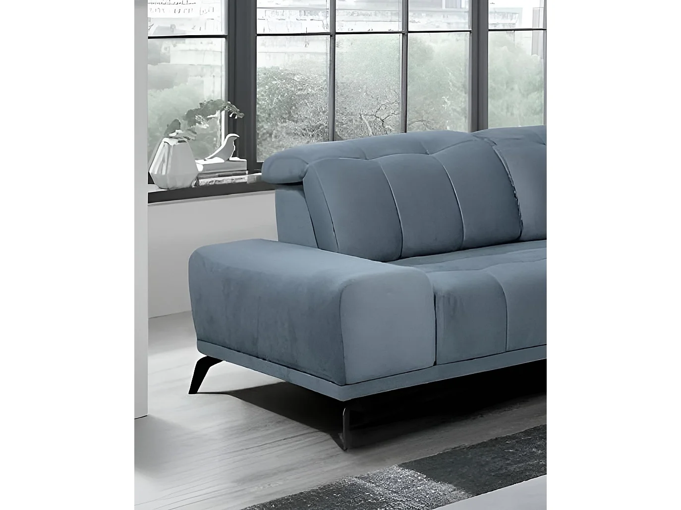 Ecksofa Granada R/Stoffbezug/Grau