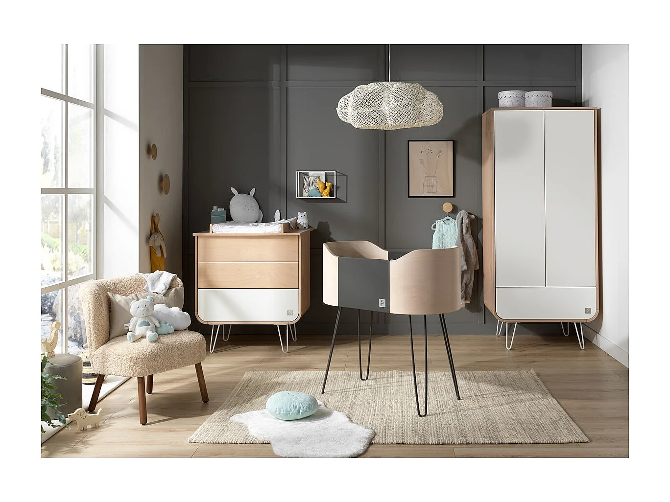 Berceau pieds métal GALOPIN - Sauthon Original