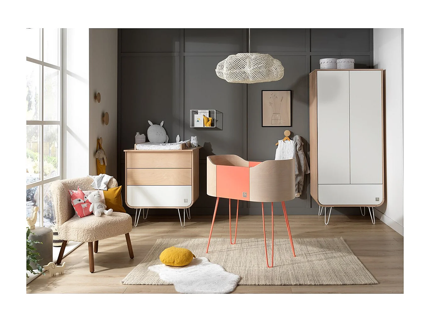 Berceau pieds métal GALOPIN - Sauthon Original