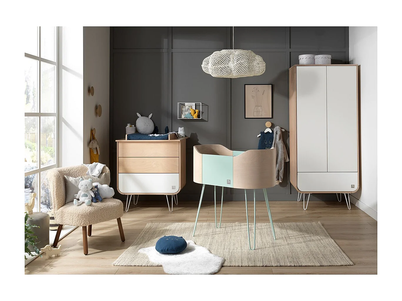 Berceau pieds métal GALOPIN - Sauthon Original