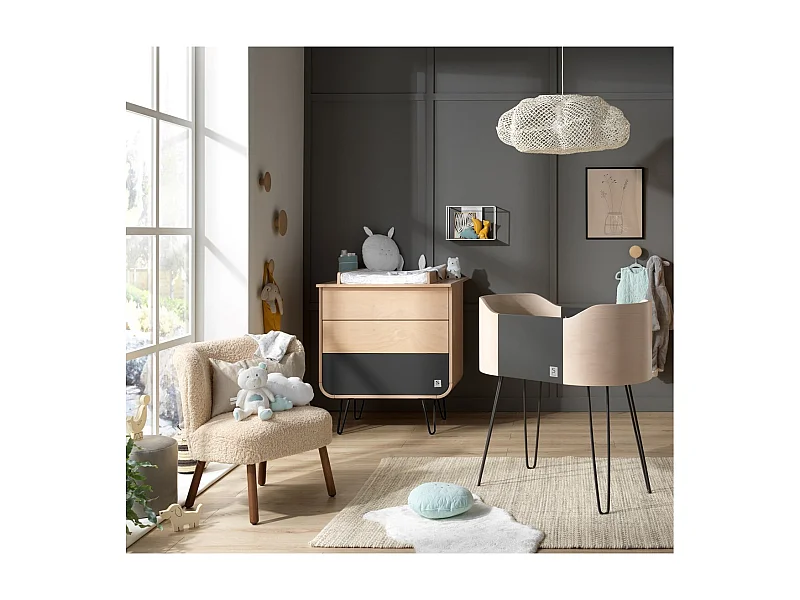 Commode 3 tiroirs pieds métal GALOPIN - Sauthon Original