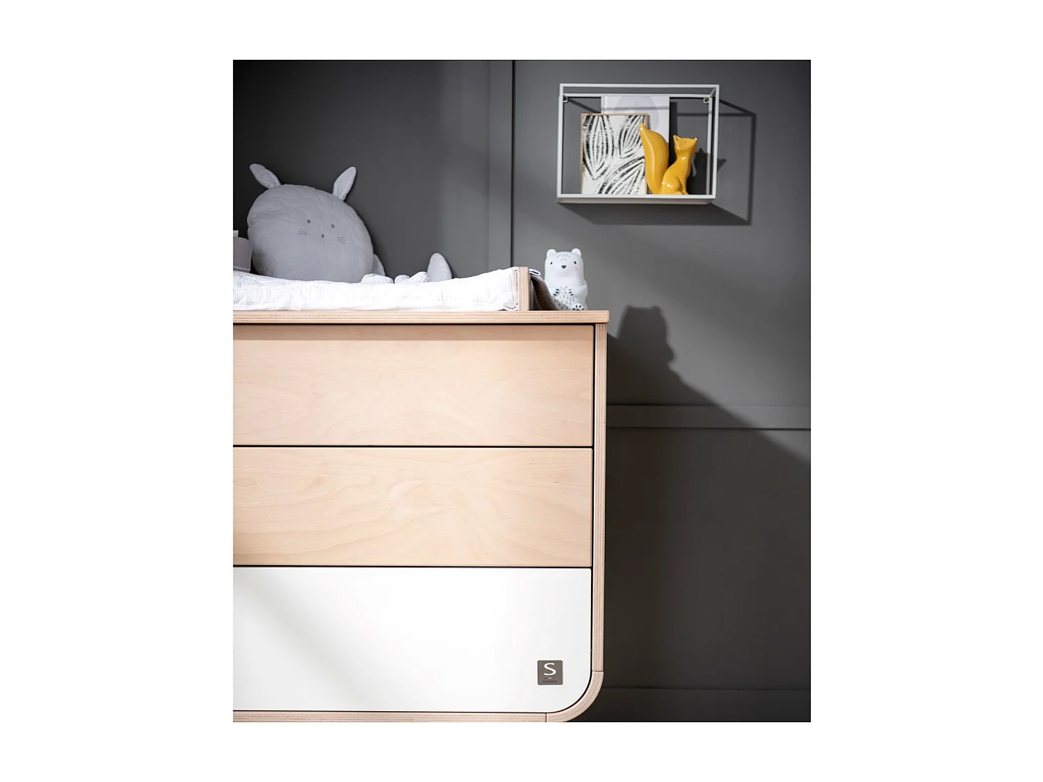 Cassettiera a 3 cassetti Sauthon Original Galopin con gambe in metallo - Finitura in legno bianco per bambini