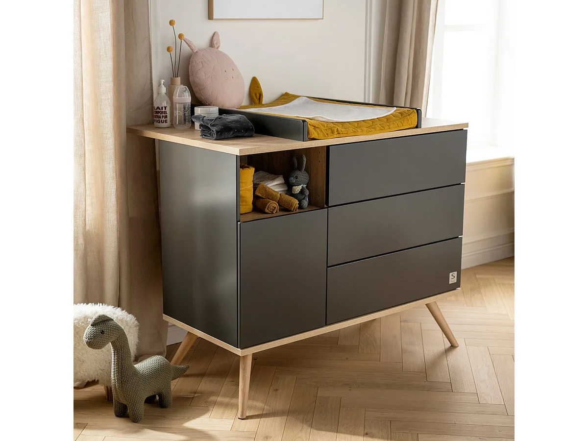 Commode 1 porte 3 tiroirs BOREALE - Sauthon Original