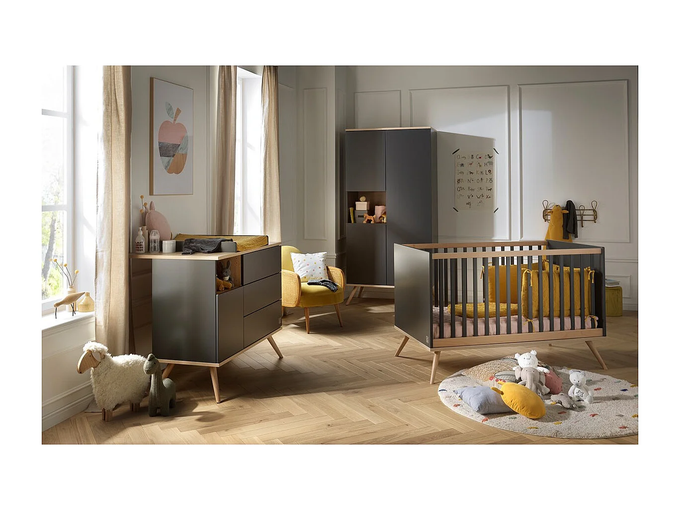 Commode 1 porte 3 tiroirs BOREALE - Sauthon Original