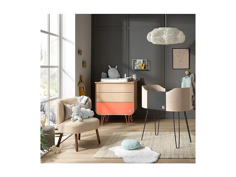 Commode 3 tiroirs pieds métal GALOPIN - Sauthon Original