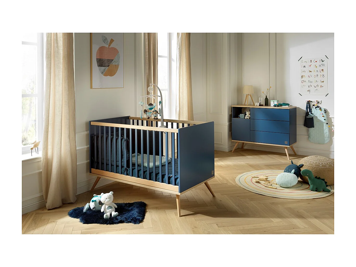 Commode 1 porte 3 tiroirs BOREALE - Sauthon Original