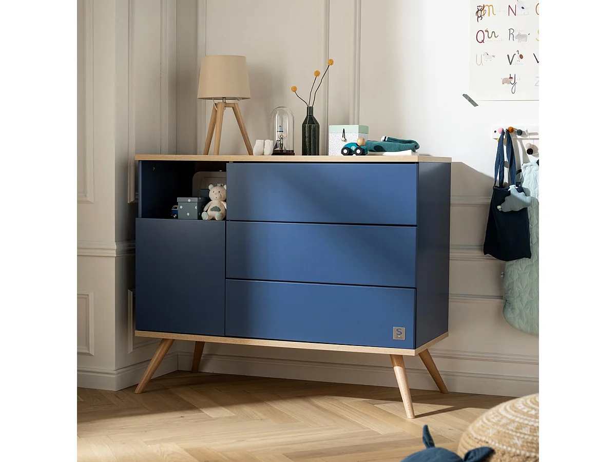 Commode 1 porte 3 tiroirs BOREALE - Sauthon Original