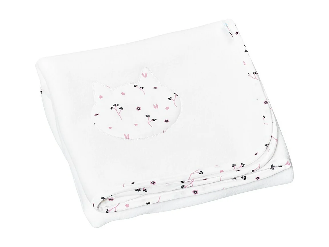 Couverture bébé 75x0. 5cm en polyester blanc CHAPAILLETTES - BabyPrice