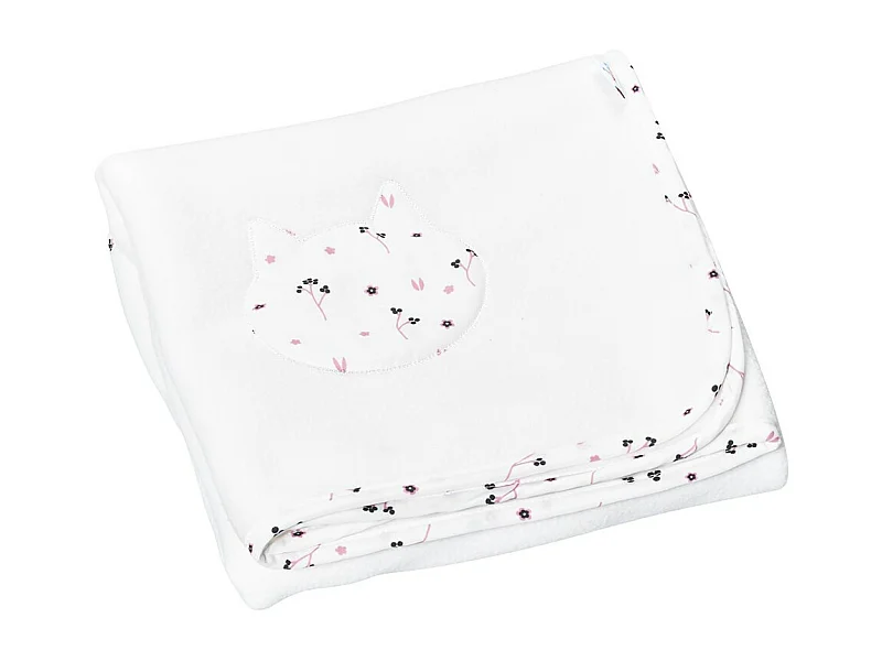 Couverture bébé 75x0. 5cm en polyester blanc CHAPAILLETTES - BabyPrice