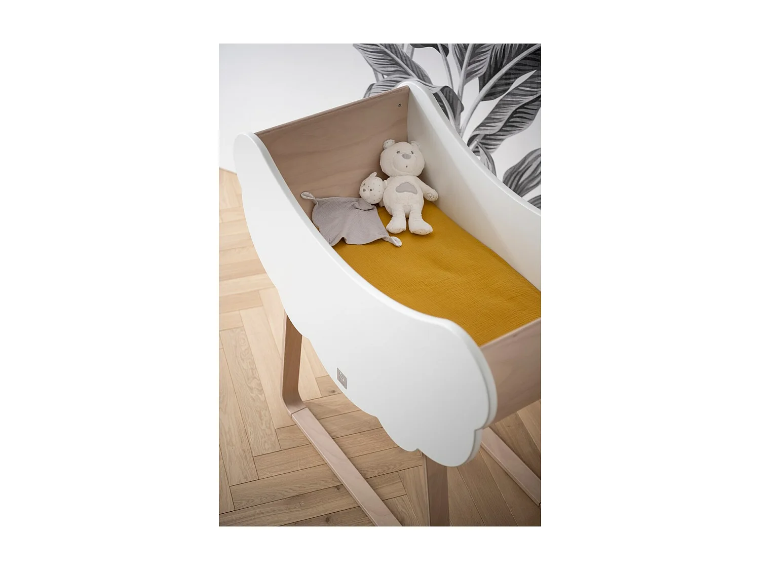 Matelas pour berceau 6x50x83cm en polyester blanc LUNE ET NUAGE - Sauthon Original