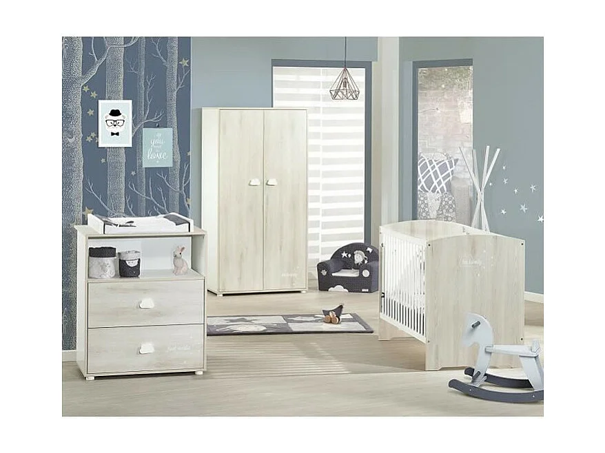 Smile Babybett Esche Buche 3 Positionen 120 x 60 cm