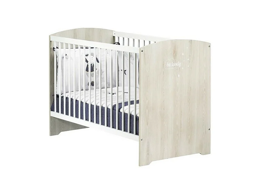 Lit bébé à barreaux 120x60cm SMILE - BabyPrice