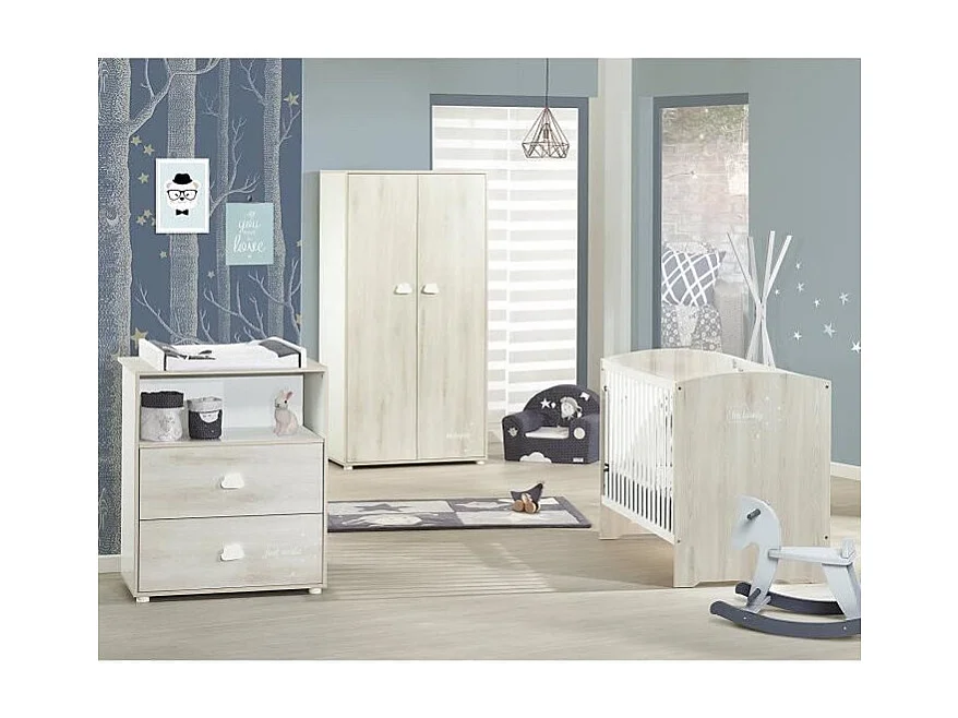 Smile Babybett Esche Buche 3 Positionen 120 x 60 cm