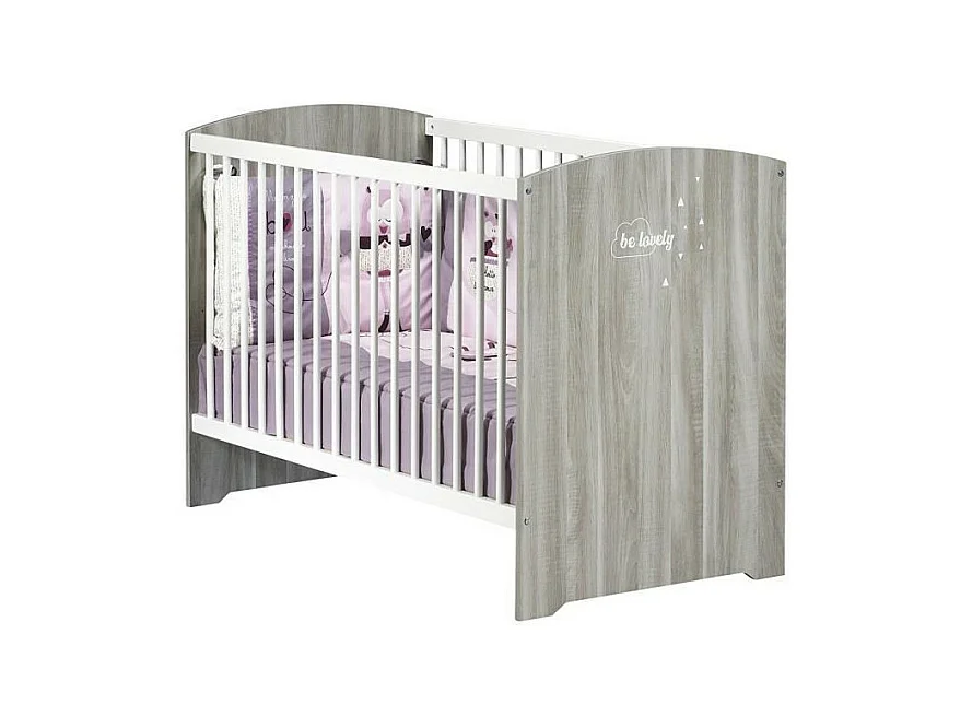 Lit bébé à barreaux 120x60cm SMILE - BabyPrice