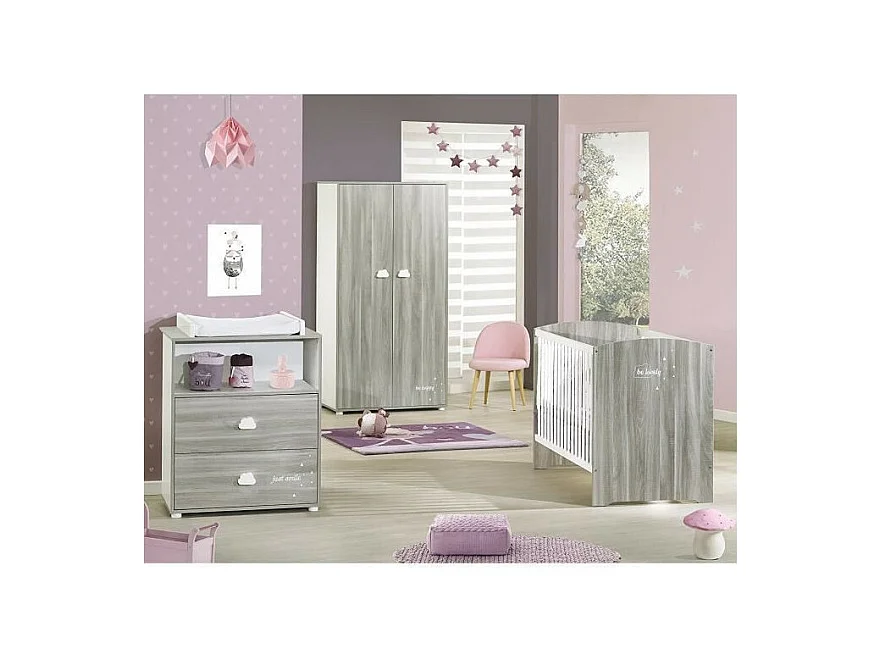 Lit bébé à barreaux 120x60cm SMILE - BabyPrice
