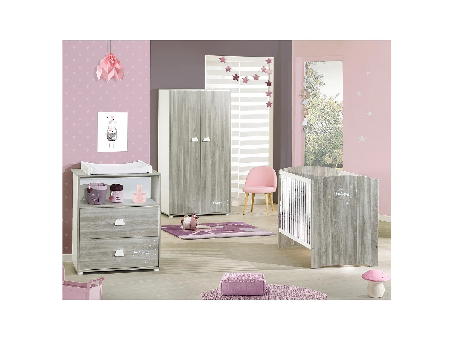 Lit bébé à barreaux 120x60cm SMILE - BabyPrice