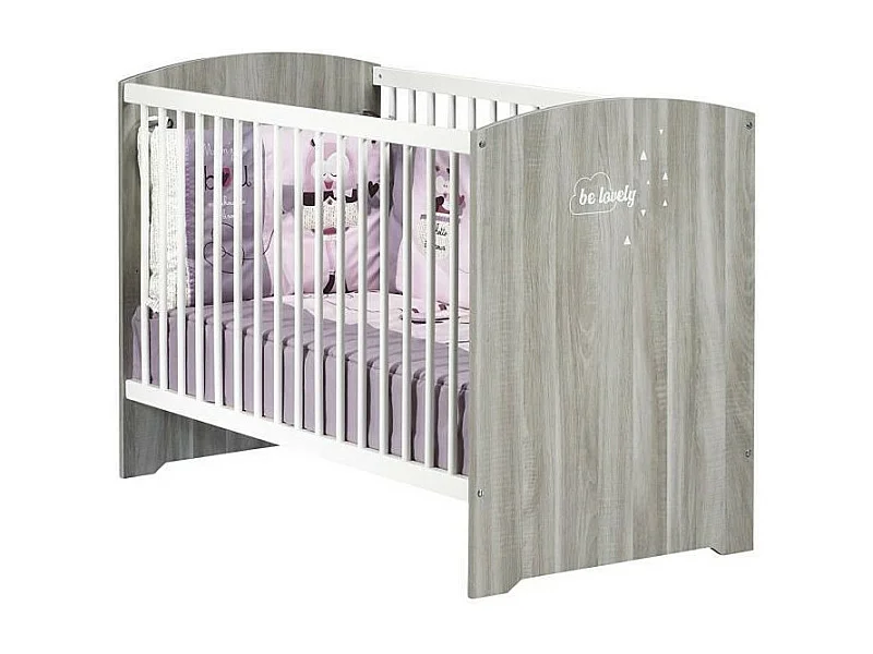 Lit bébé à barreaux 120x60cm SMILE - BabyPrice