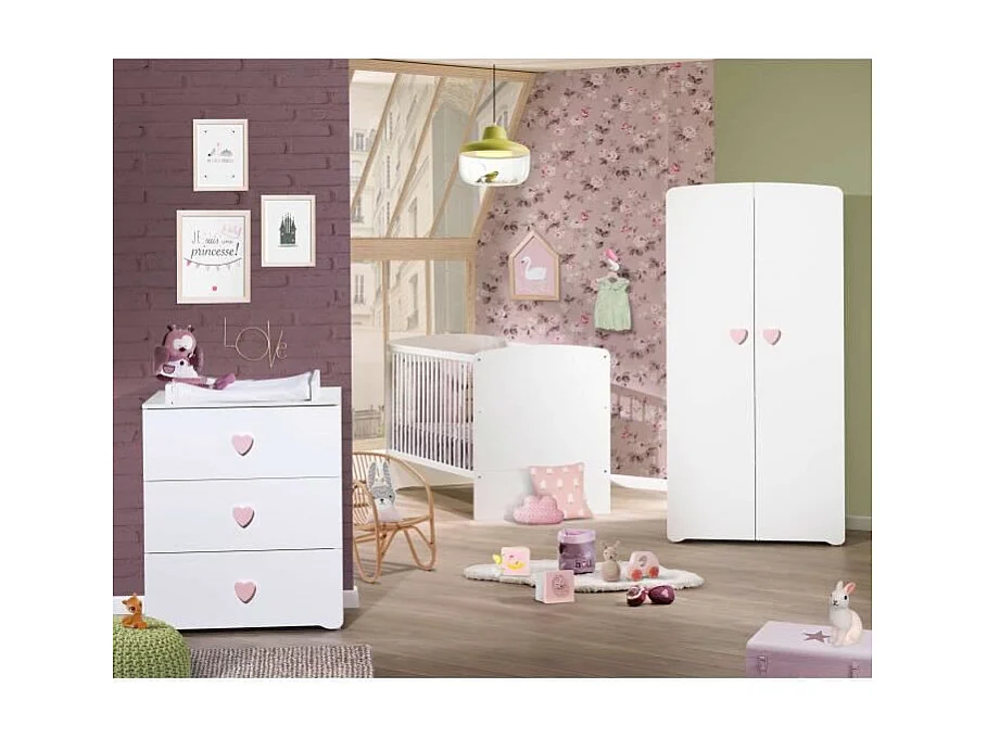 Babybett 120 x 60 – 3 Positionen – Weiß